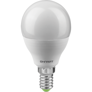 Лампа светодиодная 12Вт Е14 6.5К ОНЛАЙТ 90 062 OLL-G45-12-230-6.5K-E14