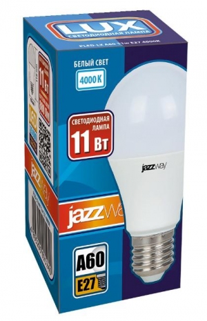 Лампа светодиодная PLED-LX A60 11w E27 4000K Jazzway
