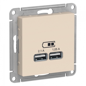 USB розетка Schneider Electric AtlasDesign ATN000233, бежевый