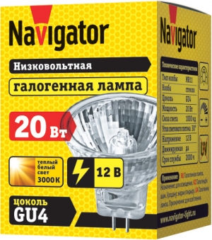 Лампа галогенная MR11 20W 12V 2000h Navigator 94 200