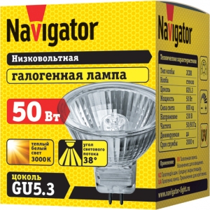 Лампа галогенная JCDR 50W G5.3 230V 2000h Navigator 94 206