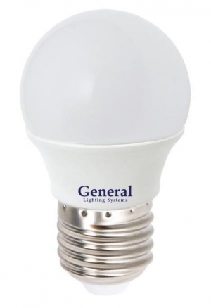 Лампа светодиодная General GLDEN-G45F-B-7-230-E27-4000К